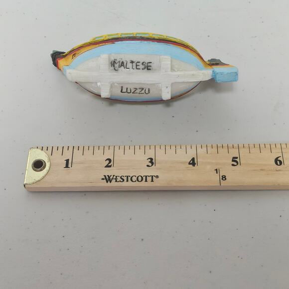 Maltese Luzzu - Traditional Maltese Fishing Boat Figurine - No chips - Picture 7 of 8